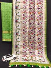 MG 364 Gold Linen Non Catalog Printed Sarees Wholesale Market In Surat